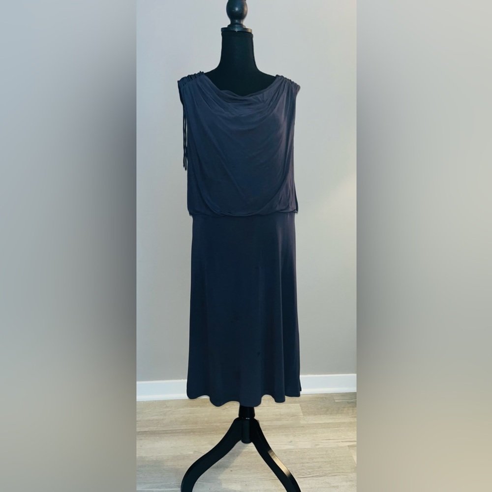 Deep Grey Cowl Neck Dress